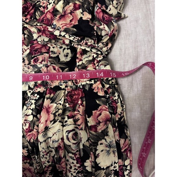 CDC vintage 80s 90s COTTAGECORE FLORAL maxi dress Cross Cross Back - Picture 11 of 14